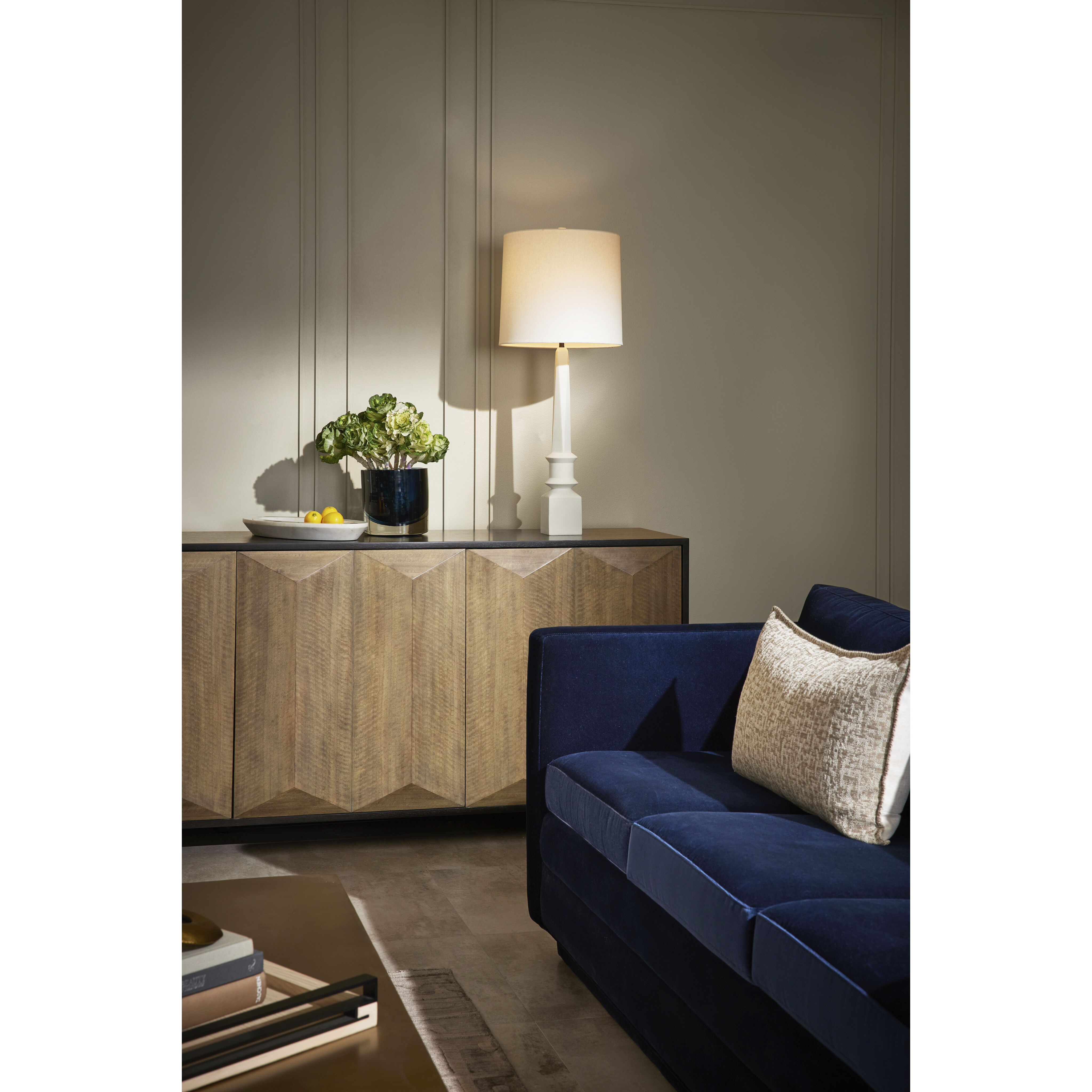 Sapphire 34 inch Chamois Gray Credenza